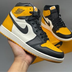 Nike Air Jordan 1 Retro High OG Taxi Yellow Toe Size 9.5 Men’s New - READ BELOW